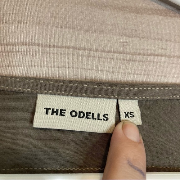 ANTHROPOLOGIE The Odells Brown Cut Out Triangle Mini Dress - Picture 10 of 10